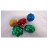 5 Vintage West Germany Metal Caps Glass 5 Vintage West Germany Metal Caps Glass