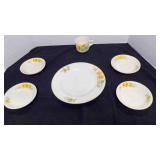 4 California Poppy Pattern Sauce Bowls, Coffee Cup 4 California Poppy Pattern Sauce Bowls, Coffee Cup
