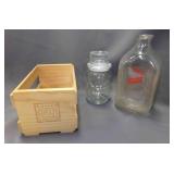 Napa Valley wood Wine Crate, Fairmont Milk Jug Napa Valley wood Wine Crate, Fairmont Milk Jug