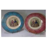 2 Imperial Salem China Plates, Godey Prints 2 Imperial Salem China Plates, Godey Prints