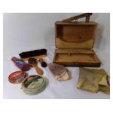 9 Vintage Esquire Shoe Care Chest w/Kit Missing 9 Vintage Esquire Shoe Care Chest w/Kit Missing