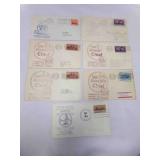 9 Santa Fe Railroad Envelopes Canceled Stamped 9 Santa Fe Railroad Envelopes Canceled Stamped