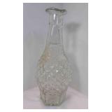 Wexford Pattern Pressed Glass Decanter Vase w/No Wexford Pattern Pressed Glass Decanter Vase w/No