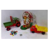 3 German Toys, Wilesco M78 Ferris Wheel Toy, 3 German Toys, Wilesco M78 Ferris Wheel Toy,