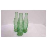 3 Coca-Cola COKE Vintage Green Glass Bottles 3 Coca-Cola COKE Vintage Green Glass Bottles