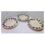 8 11" Gingerbread Holly Christmas Dinner Plates 8 11" Gingerbread Holly Christmas Dinner Plates