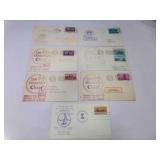 7 Santa Fe Railroad Envelopes Canceled Stamped 7 Santa Fe Railroad Envelopes Canceled Stamped