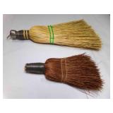 2 Straw Brooms, One Large One Small 2 Straw Brooms, One Large One Small
