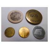 1968 Front Street Good Luck Coin, Brass Worlds 1968 Front Street Good Luck Coin, Brass Worlds