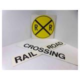 2 Cardboard Railroad Crossing Signs 2 Cardboard Railroad Crossing Signs