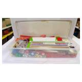 Clear Storage Tote W/Lid Full Of Christmas-Bows Clear Storage Tote W/Lid Full Of Christmas-Bows