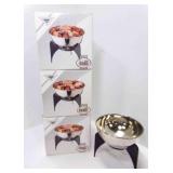 3 BMF N German Made Spherical Bowls, Black Three 3 BMF N German Made Spherical Bowls, Black Three