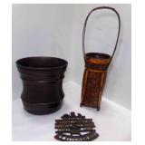 Cast Iron Trivet, Bronze Brushed Waste Basket Cast Iron Trivet, Bronze Brushed Waste Basket