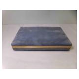 Gray Velvet 6�" X 10" MELE Hinged Lid Jewelry Box Gray Velvet 6�" X 10" MELE Hinged Lid Jewelry Box
