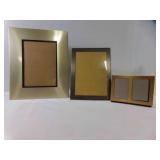 3 Metal Picture Frames, Brass, Gold, Bronze 3 Metal Picture Frames, Brass, Gold, Bronze