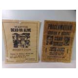 2 Wanted Posters, Dead or Alive Bonnie & Clyde 2 Wanted Posters, Dead or Alive Bonnie & Clyde