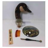 Round Convex Glass w/Covered Wagon Travels Wall Round Convex Glass w/Covered Wagon Travels Wall