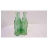 4 Coca-Cola COKE Vintage Green Glass Bottles 4 Coca-Cola COKE Vintage Green Glass Bottles