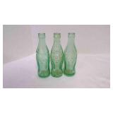 4 Coca-Cola COKE Vintage Green Glass Bottles 4 Coca-Cola COKE Vintage Green Glass Bottles