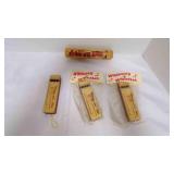 3 wood Whimsey Whistles & 1 Regular wood 3 wood Whimsey Whistles & 1 Regular wood