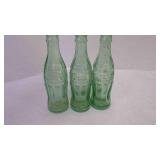 2 Coca-Cola COKE Vintage Green Glass Bottles 2 Coca-Cola COKE Vintage Green Glass Bottles