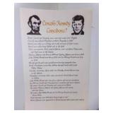 Lincoln, Kennedy Coincidence? Posters 12" X 19" Lincoln, Kennedy Coincidence? Posters 12" X 19"