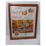 1948 Framed 7 Up Advertisement with 1948 Framed 7 Up Advertisement with