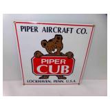 Reproduction 12" X 12" Porcelain Piper Aircraft Co Reproduction 12" X 12" Porcelain Piper Aircraft Co