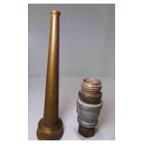 Vintage Unbranded Fire Hose Nozzle w/Brass Flare Vintage Unbranded Fire Hose Nozzle w/Brass Flare