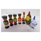 8 Vintage Russian Style Wood Christmas Ornaments 8 Vintage Russian Style Wood Christmas Ornaments