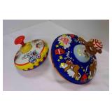 2 Ohio Art Metal Spinning Top Toys 2 Ohio Art Metal Spinning Top Toys