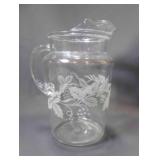 Vintage Bartlett Collins Etched Grapevine w/Gold Vintage Bartlett Collins Etched Grapevine w/Gold