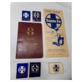 Vintage Santa Fe Railroad Items, Time Table Vintage Santa Fe Railroad Items, Time Table