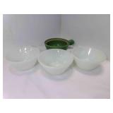 3 Anchor Hocking Fire-King Milk Glass Soup Bowls 3 Anchor Hocking Fire-King Milk Glass Soup Bowls