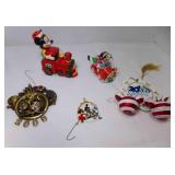 7 Walt Disney Mickey Mouse Christmas Ornaments - 7 Walt Disney Mickey Mouse Christmas Ornaments -