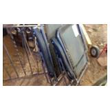 Metal Folding Table + 2 Lounge Chairs