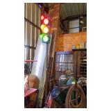 Stop Light on Metal Stand