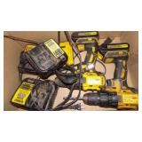 2 - DeWalt Drills, 3 Chargers, 2 Batts