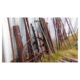 METAL, TRIPOD ANTENNA, STEPS, WHEELS, SCRAP IRON