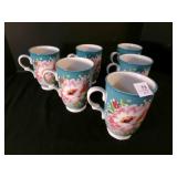 6 Pioneer Woman Coffee Cups Mugs 16oz each