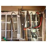 Assorted saws, hook etc..