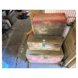 3 Wooden storage boxes