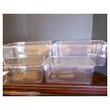 Clear Plastic Storage boxes w/lids 15x10x6"