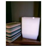 32 Plastic Shoe Box containers w/ lids