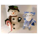 Fiber Optics Snowman powers on, Mark the Moose