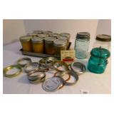 12 Canning Jars-8oz, lids & seals, pint jar
