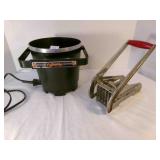 Fry Daddy-powers on, Ekco French Fry Cutter