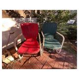 2 metal patio chairs