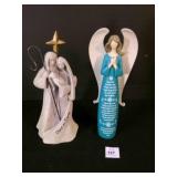 Nativity by Art Stone Carson, Angel is resin