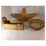 Bread Warmer Basket, Basket, wood box